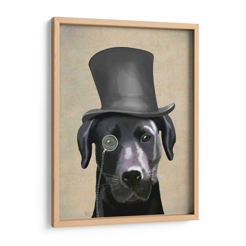 Labrador Negro, Sabueso Formal Y Sombrero. - Fab Funky | Cuadro decorativo de Canvas Lab