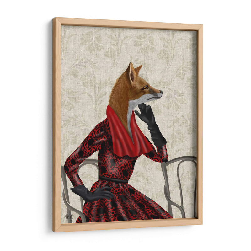 Zorro Con Bufanda Roja - Fab Funky | Cuadro decorativo de Canvas Lab