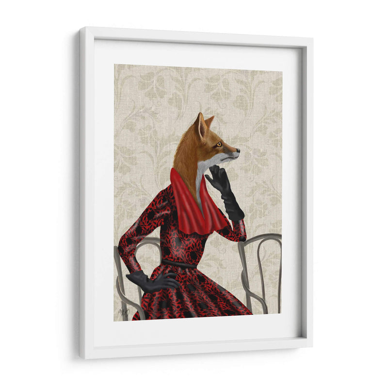 Zorro Con Bufanda Roja - Fab Funky | Cuadro decorativo de Canvas Lab