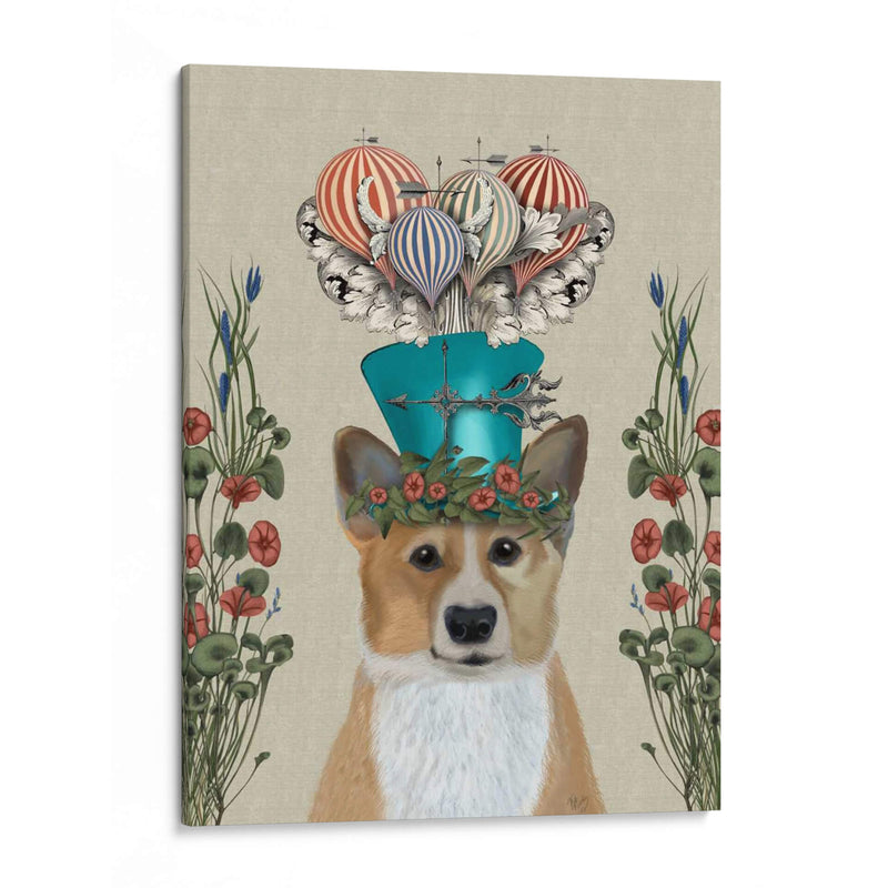 Perro De Corgi Milliners - Fab Funky | Cuadro decorativo de Canvas Lab