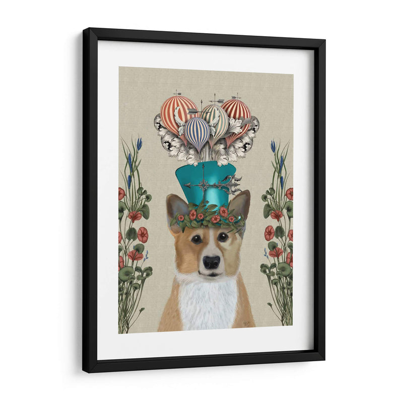 Perro De Corgi Milliners - Fab Funky | Cuadro decorativo de Canvas Lab