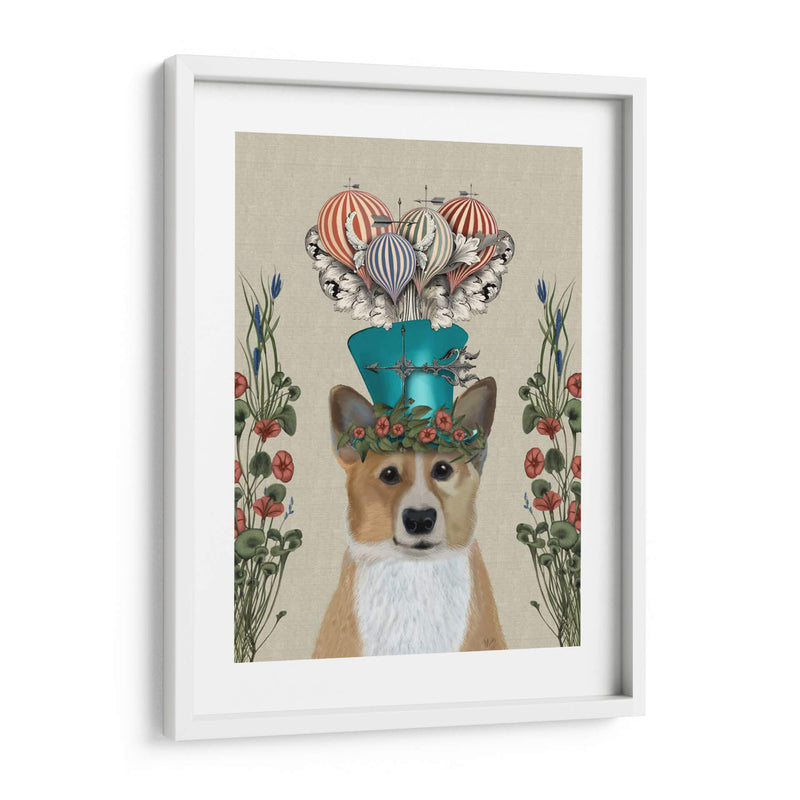 Perro De Corgi Milliners - Fab Funky | Cuadro decorativo de Canvas Lab