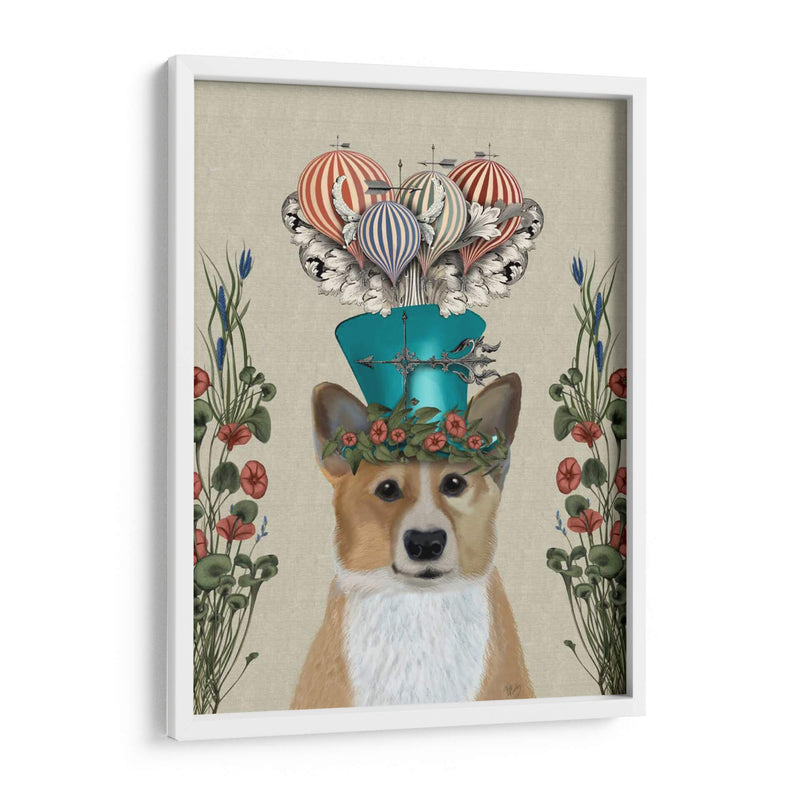 Perro De Corgi Milliners - Fab Funky | Cuadro decorativo de Canvas Lab