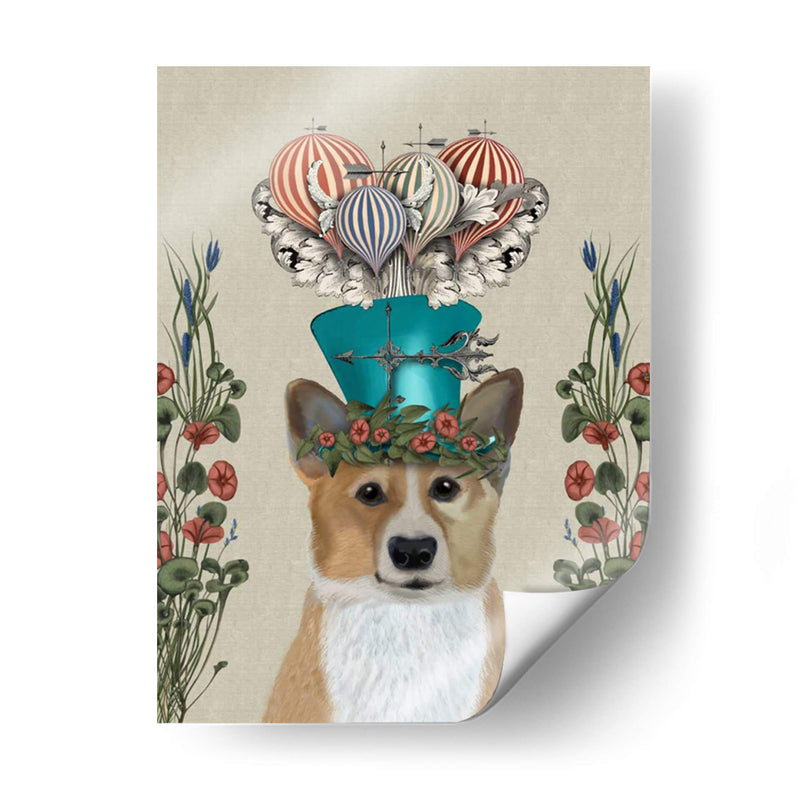 Perro De Corgi Milliners - Fab Funky | Cuadro decorativo de Canvas Lab