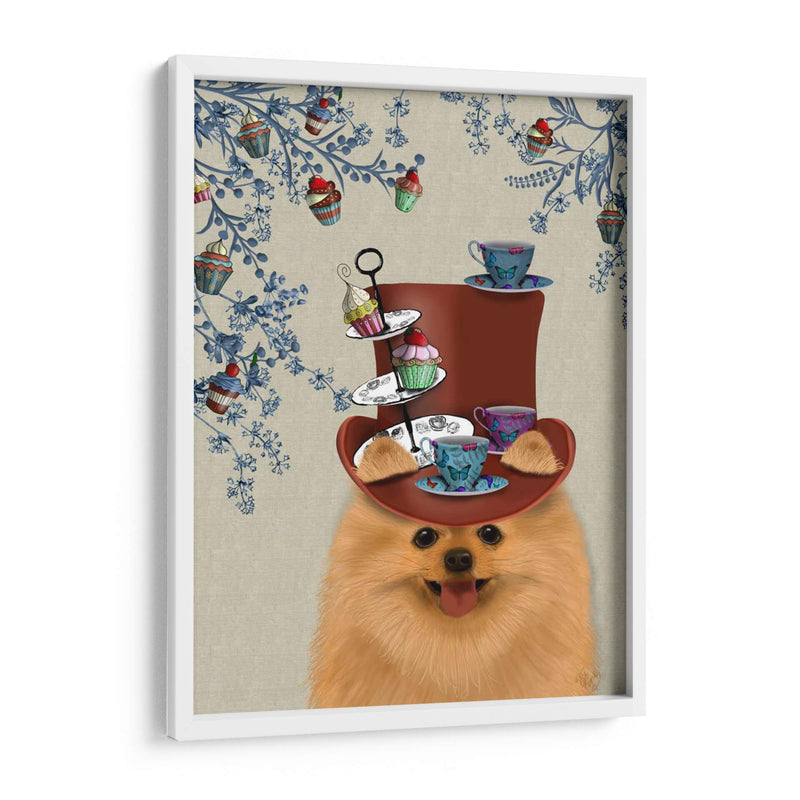 Pomeranian Milliners Dog - Fab Funky | Cuadro decorativo de Canvas Lab