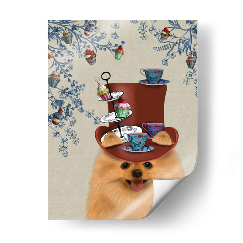 Pomeranian Milliners Dog - Fab Funky | Cuadro decorativo de Canvas Lab