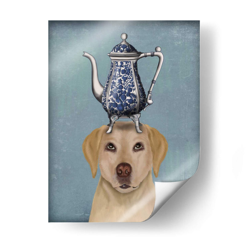 Labrador Con Tetera - Fab Funky | Cuadro decorativo de Canvas Lab