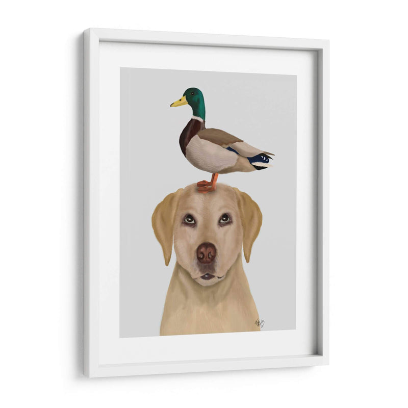 Labrador Y Pato - Fab Funky | Cuadro decorativo de Canvas Lab