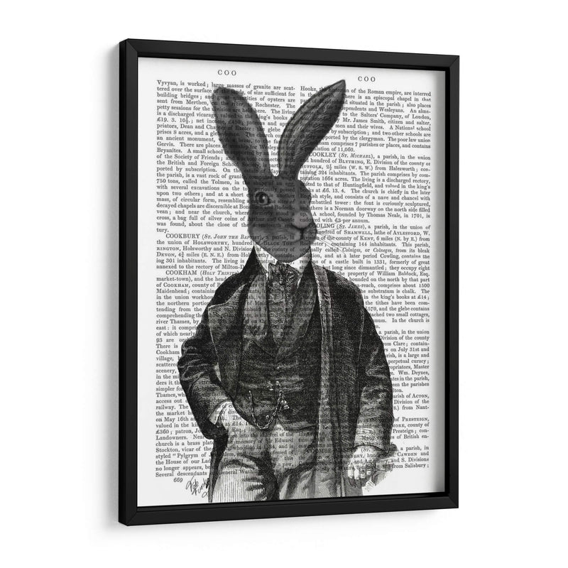 Conejo Victoriano Gent - Fab Funky | Cuadro decorativo de Canvas Lab