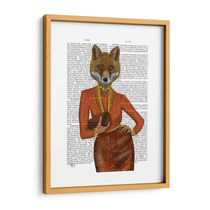 Fox En Naranja, Retrato - Fab Funky | Cuadro decorativo de Canvas Lab