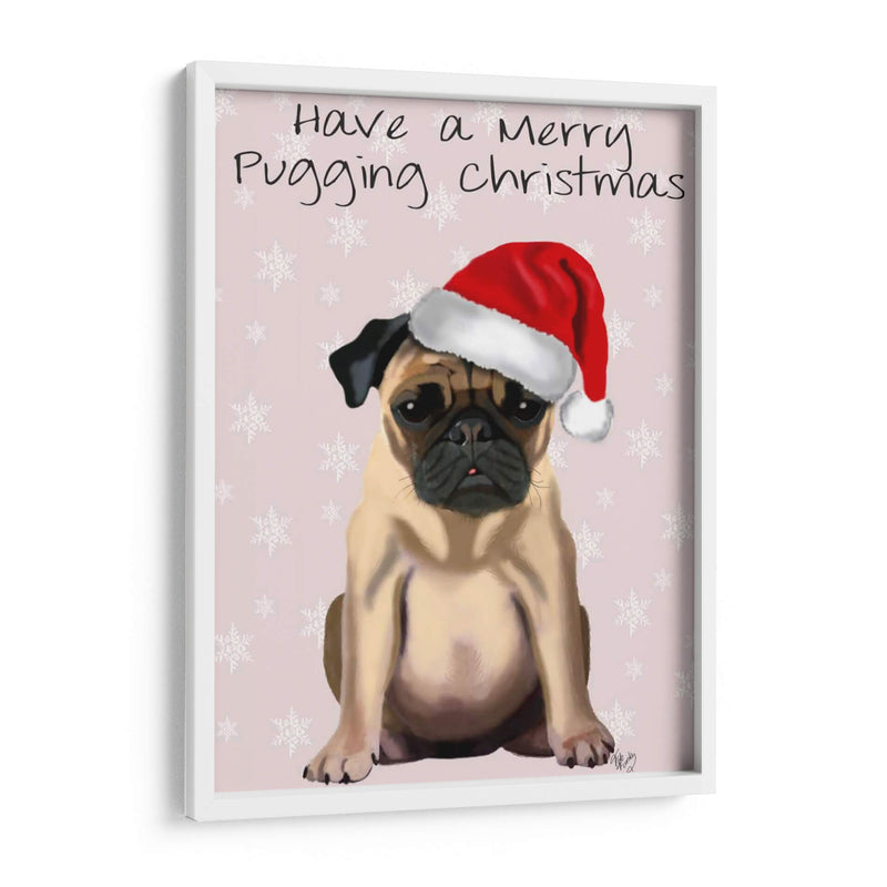 Feliz Pugging Navidad - Fab Funky | Cuadro decorativo de Canvas Lab