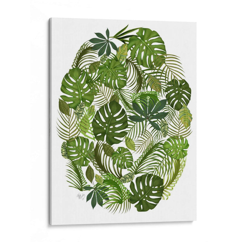 Óvalo Tropical, Verde - Fab Funky | Cuadro decorativo de Canvas Lab