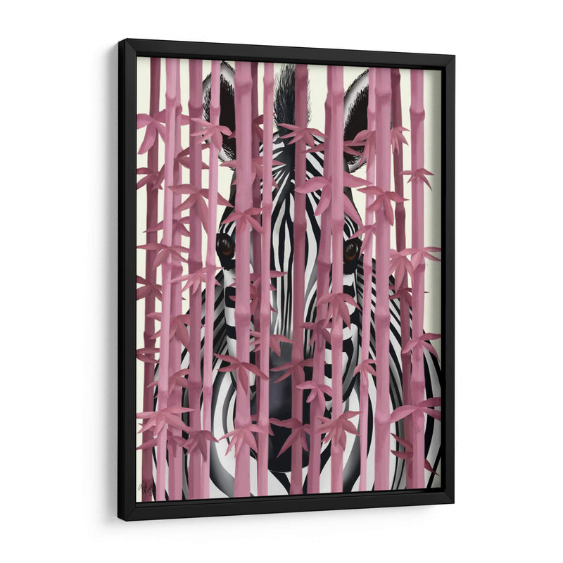 Cebra De Bambú Rosa - Fab Funky | Cuadro decorativo de Canvas Lab
