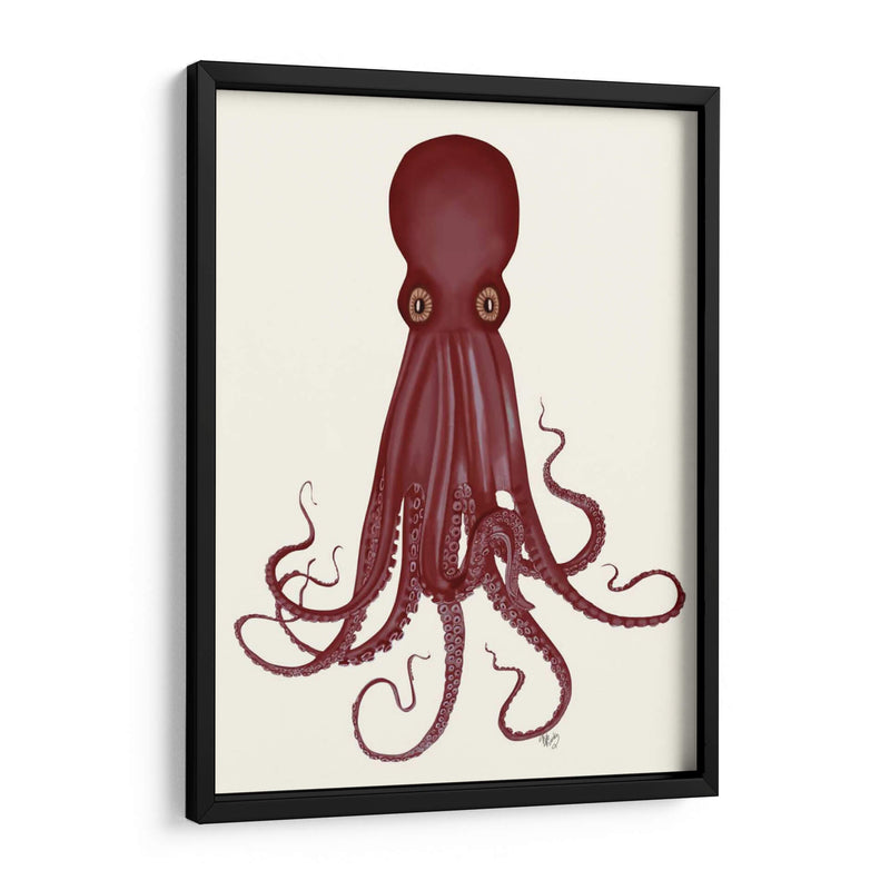 Octopus 8, Rojo - Fab Funky | Cuadro decorativo de Canvas Lab