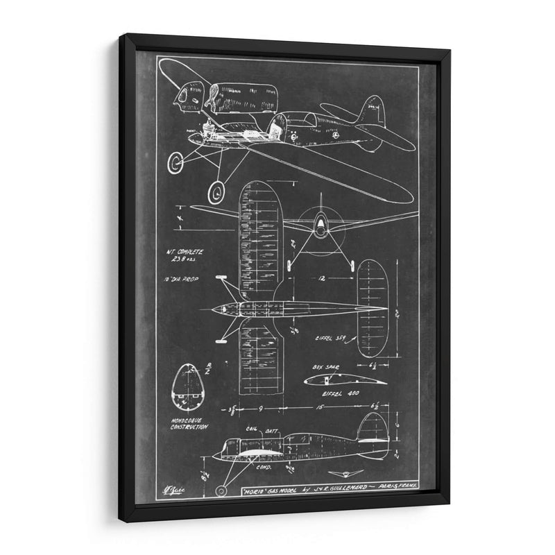 Blueprint Aeronáutico Ii - Vision Studio | Cuadro decorativo de Canvas Lab