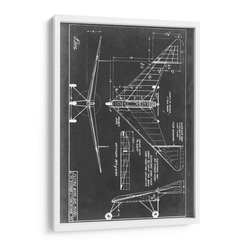 Blueprint Aeronáutico V - Vision Studio | Cuadro decorativo de Canvas Lab