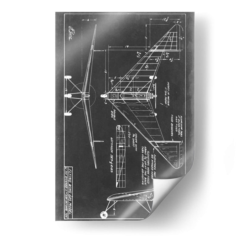 Blueprint Aeronáutico V - Vision Studio | Cuadro decorativo de Canvas Lab