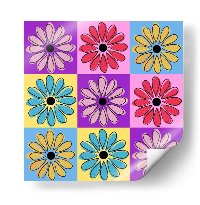 Flores Pop Art | Cuadro decorativo de Canvas Lab