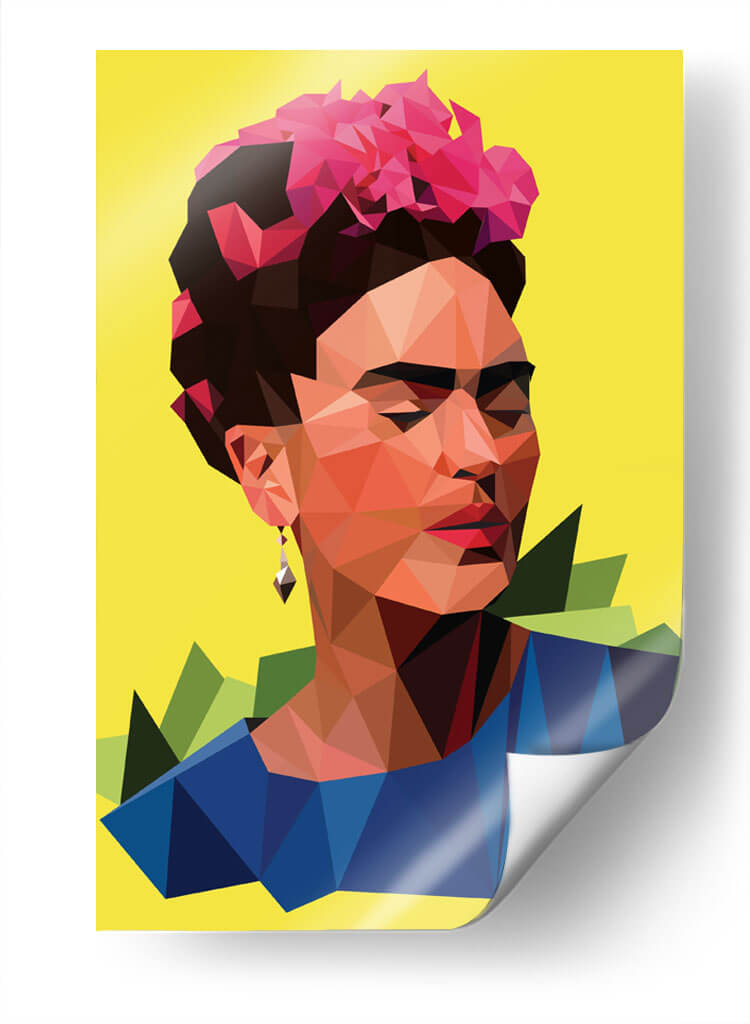 Frida geométrica | Cuadro decorativo de Canvas Lab
