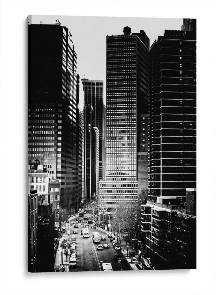 Rascacielos en negro | Cuadro decorativo de Canvas Lab