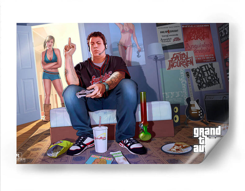 The finger GTA | Cuadro decorativo de Canvas Lab