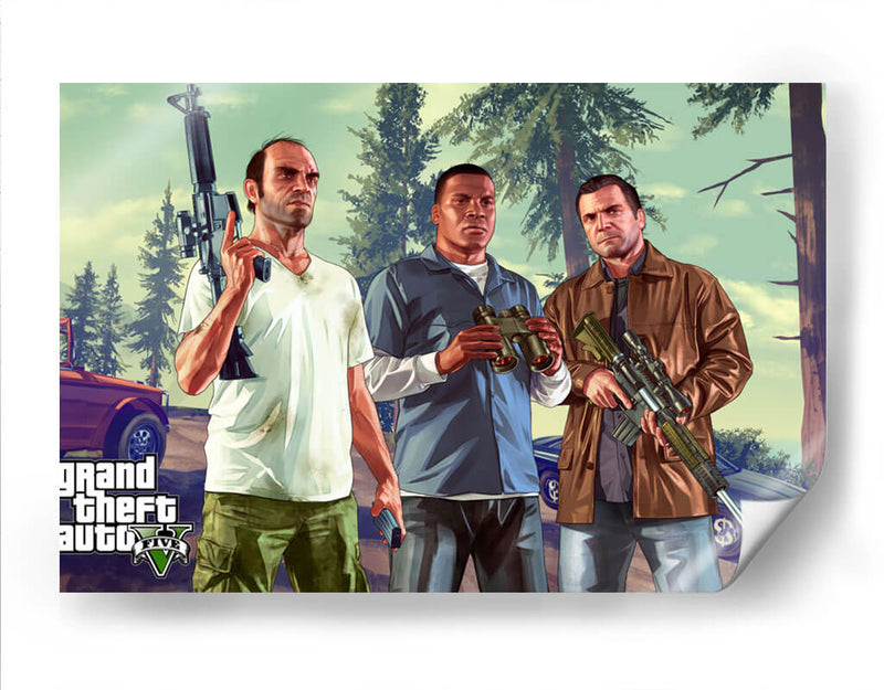 The three GTA | Cuadro decorativo de Canvas Lab