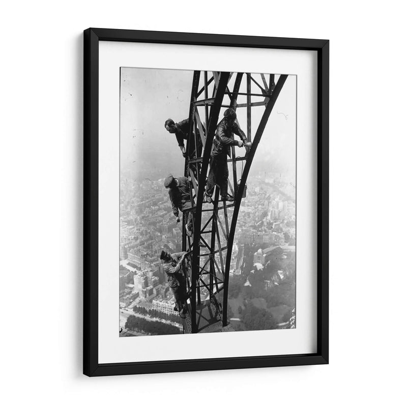 Trabajadores en la Torre Eiffel | Cuadro decorativo de Canvas Lab