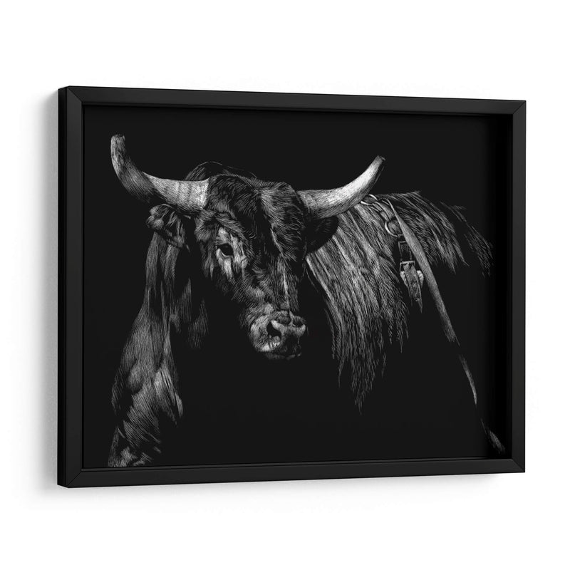 Brindle Rodeo Bull - Julie T. Chapman | Cuadro decorativo de Canvas Lab