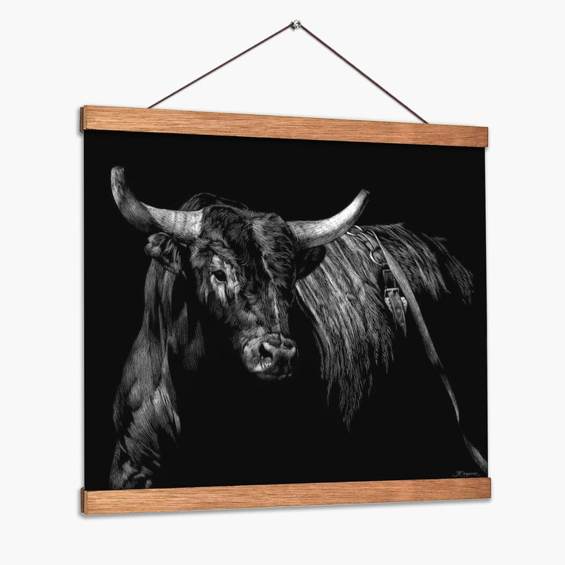 Brindle Rodeo Bull - Julie T. Chapman | Cuadro decorativo de Canvas Lab