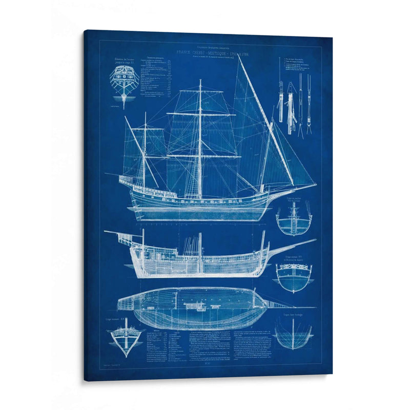 Blueprint De La Nave I - Studio W | Cuadro decorativo de Canvas Lab