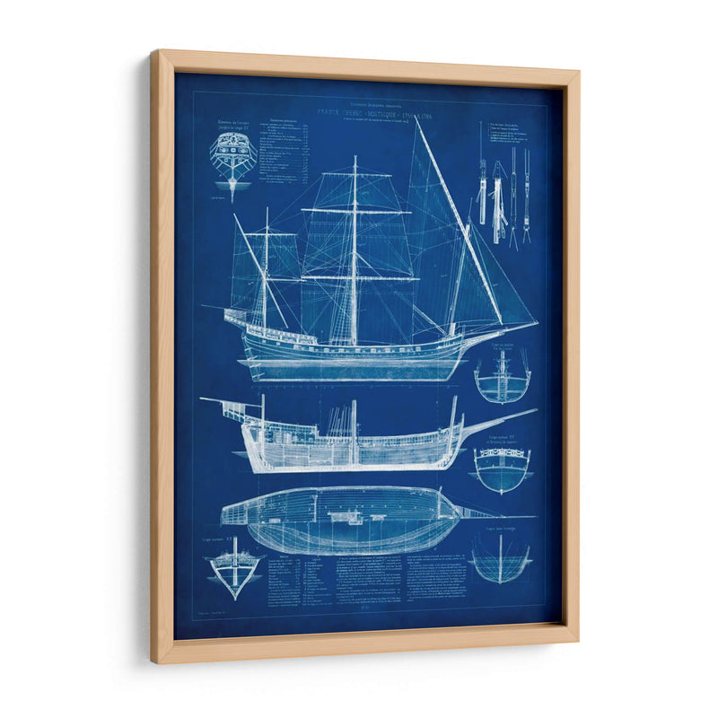 Blueprint De La Nave I - Studio W | Cuadro decorativo de Canvas Lab