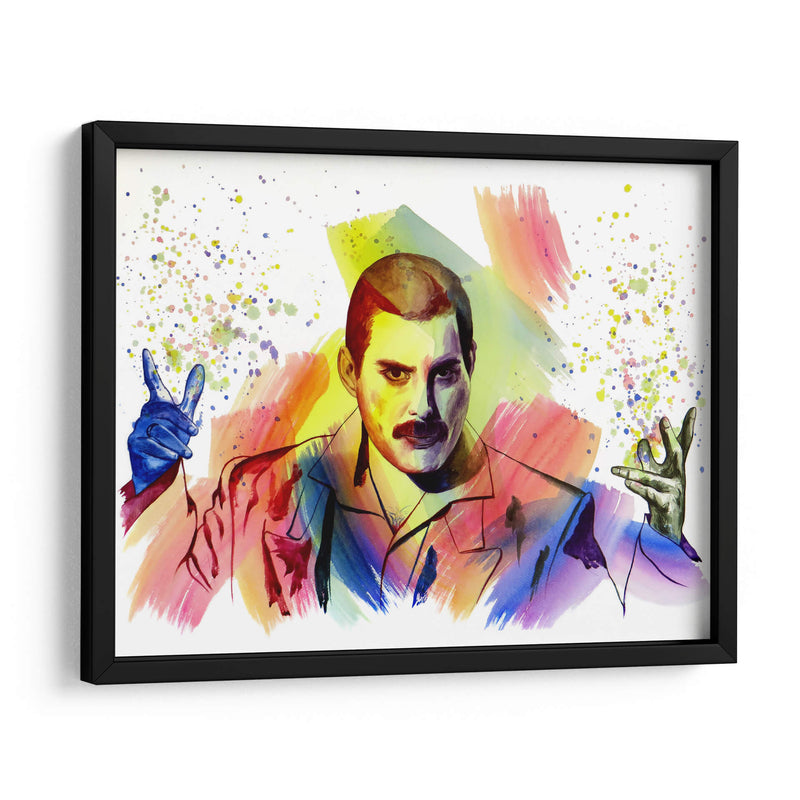 Freddie Mercury en acuarela | Cuadro decorativo de Canvas Lab