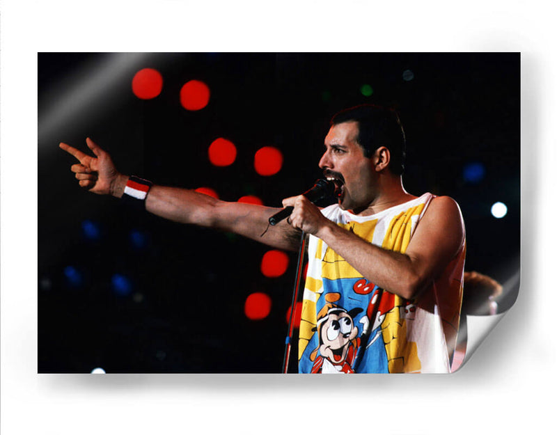 Freddie Mercury en escenario | Cuadro decorativo de Canvas Lab