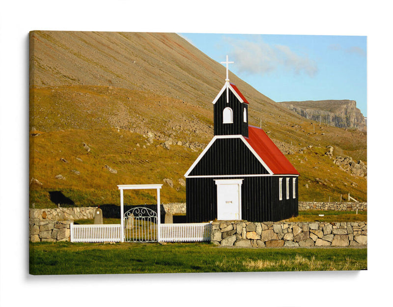 Iglesia en la montaña | Cuadro decorativo de Canvas Lab