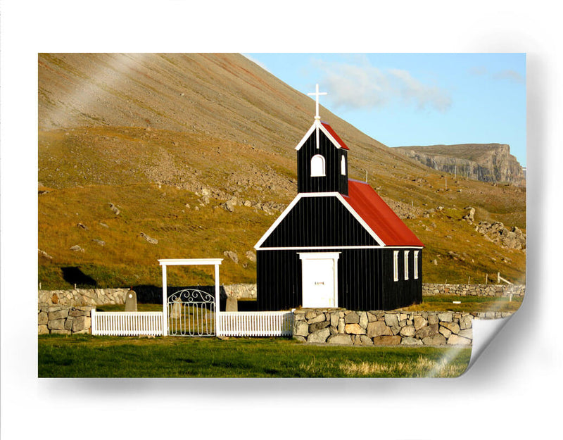 Iglesia en la montaña | Cuadro decorativo de Canvas Lab