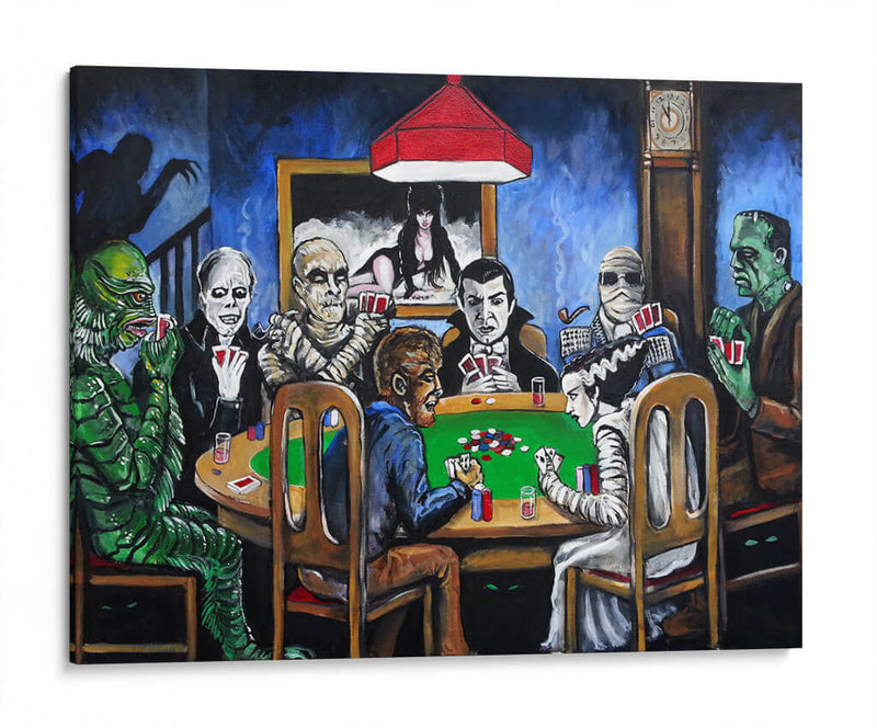 Old school horror poker | Cuadro decorativo de Canvas Lab