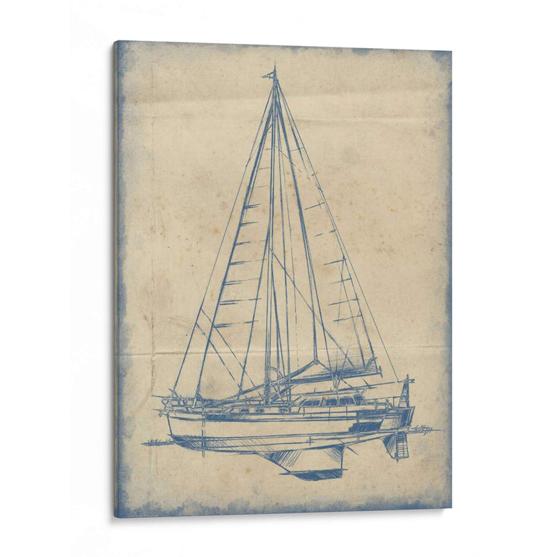 Blueprint Yacht I - Ethan Harper | Cuadro decorativo de Canvas Lab