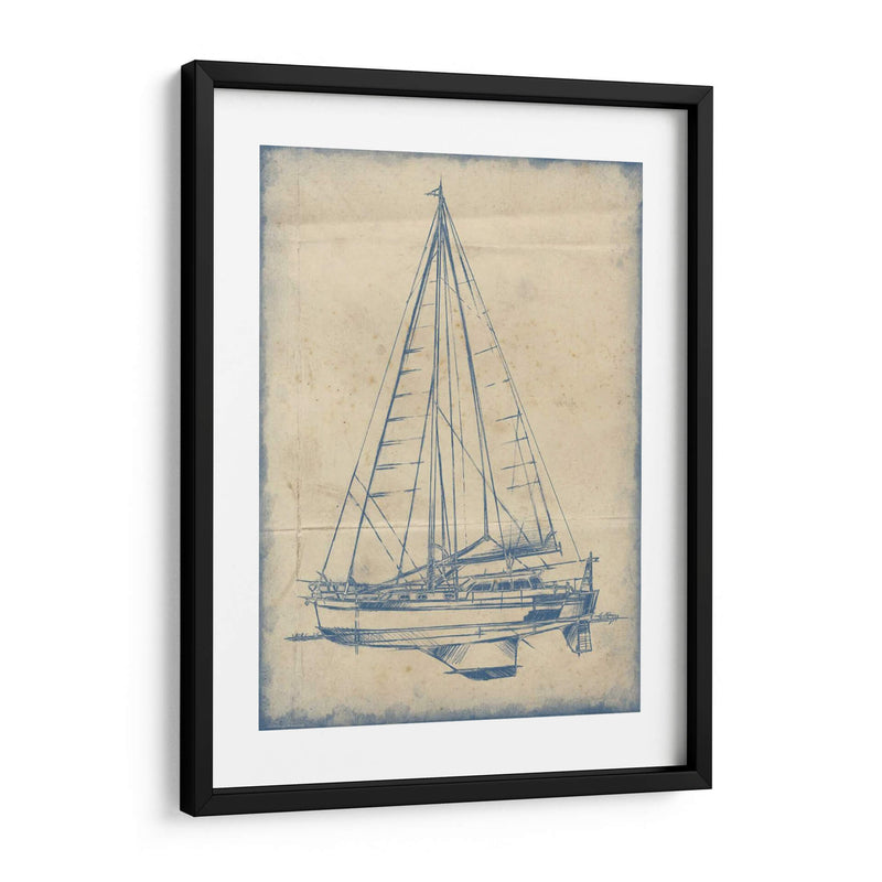 Blueprint Yacht I - Ethan Harper | Cuadro decorativo de Canvas Lab