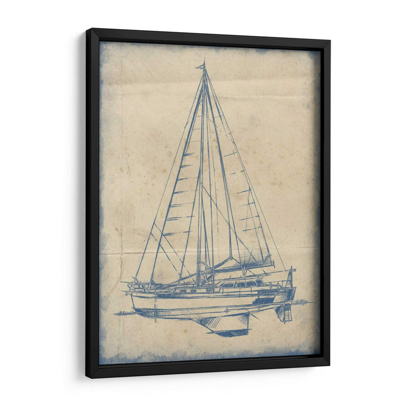 Blueprint Yacht I - Ethan Harper | Cuadro decorativo de Canvas Lab