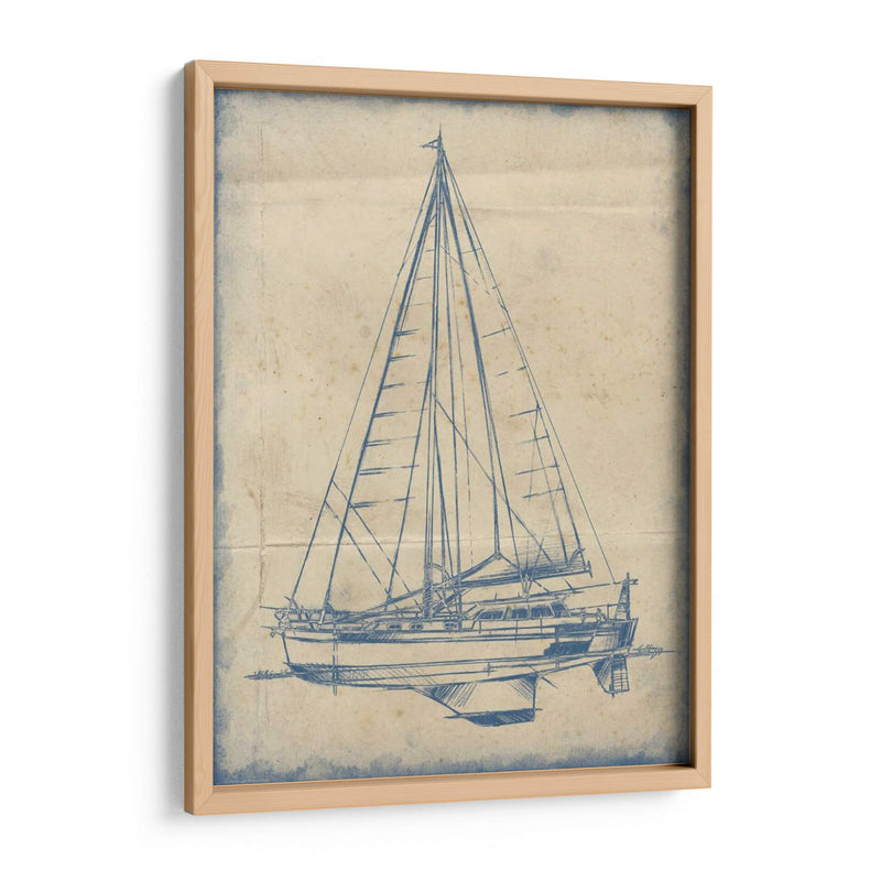 Blueprint Yacht I - Ethan Harper | Cuadro decorativo de Canvas Lab