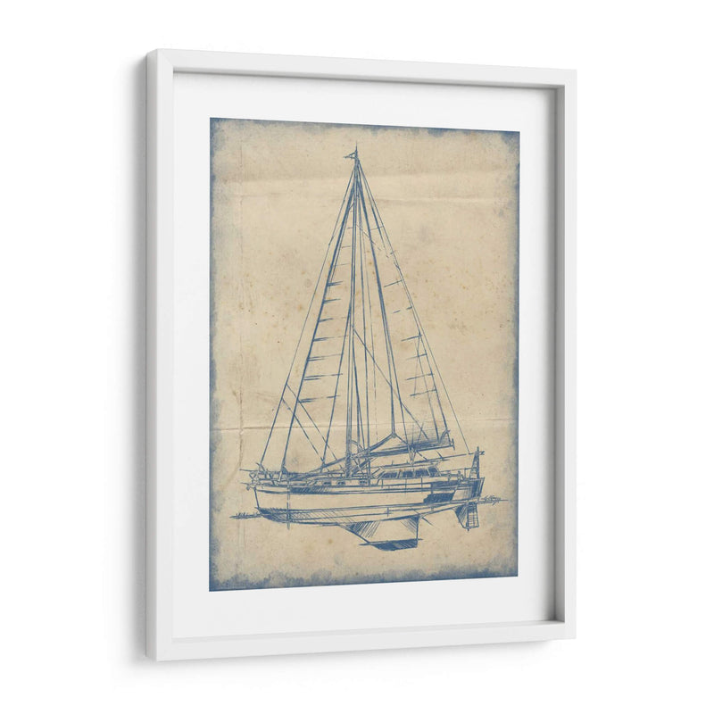 Blueprint Yacht I - Ethan Harper | Cuadro decorativo de Canvas Lab