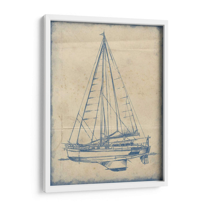 Blueprint Yacht I - Ethan Harper | Cuadro decorativo de Canvas Lab