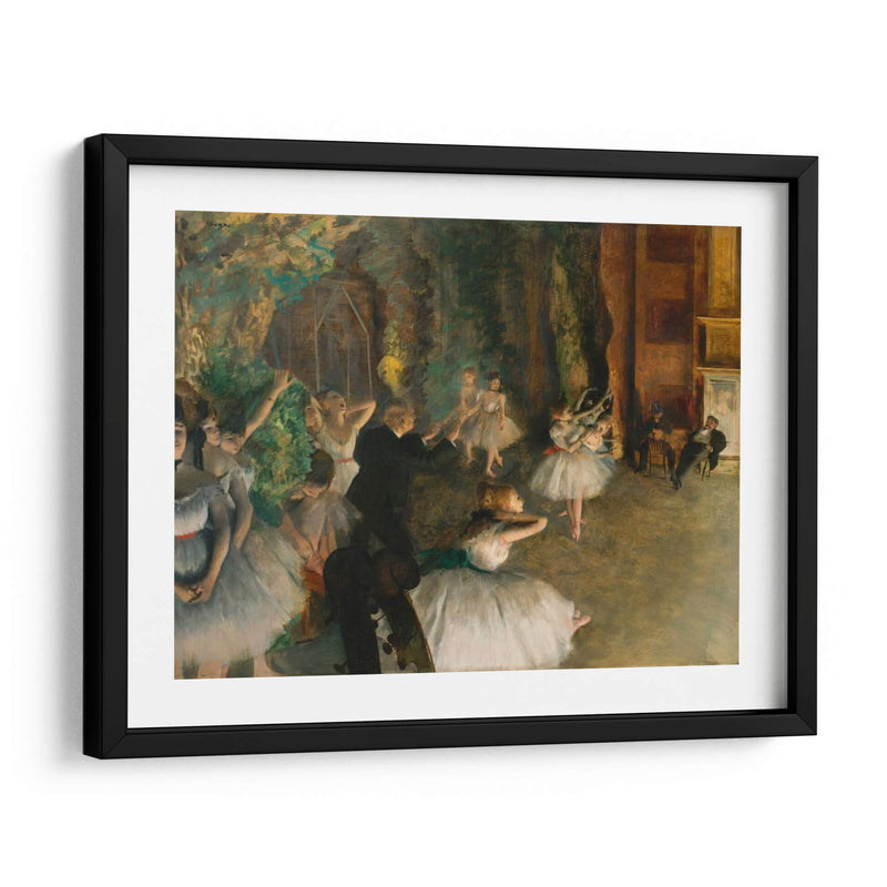 El Ensayo Del Ballet En El Escenario. - Edgar Degas | Cuadro decorativo de Canvas Lab