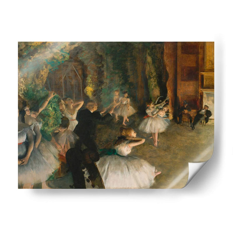 El Ensayo Del Ballet En El Escenario. - Edgar Degas | Cuadro decorativo de Canvas Lab