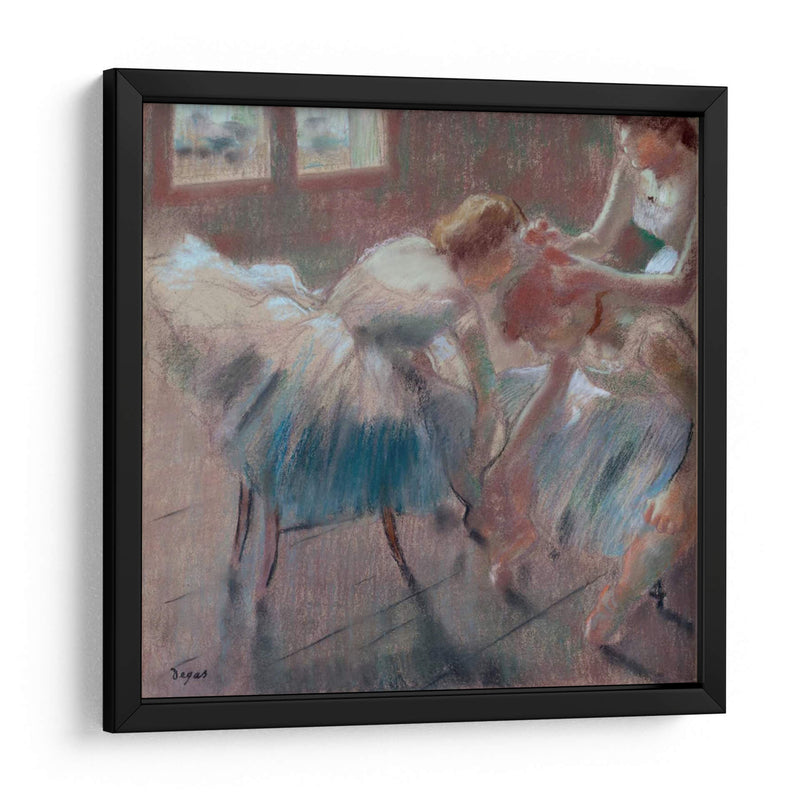 Tres Bailarines Se Preparan Para Clase. - Edgar Degas | Cuadro decorativo de Canvas Lab