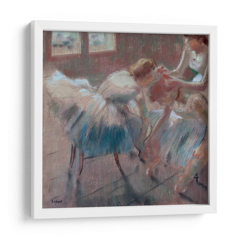 Tres Bailarines Se Preparan Para Clase. - Edgar Degas | Cuadro decorativo de Canvas Lab