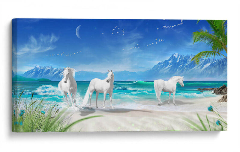 Tres caballos de Utopía | Cuadro decorativo de Canvas Lab