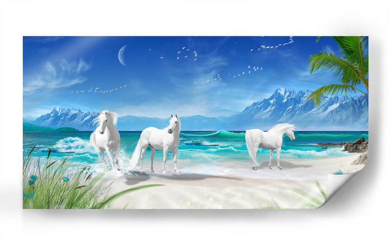 Tres caballos de Utopía | Cuadro decorativo de Canvas Lab