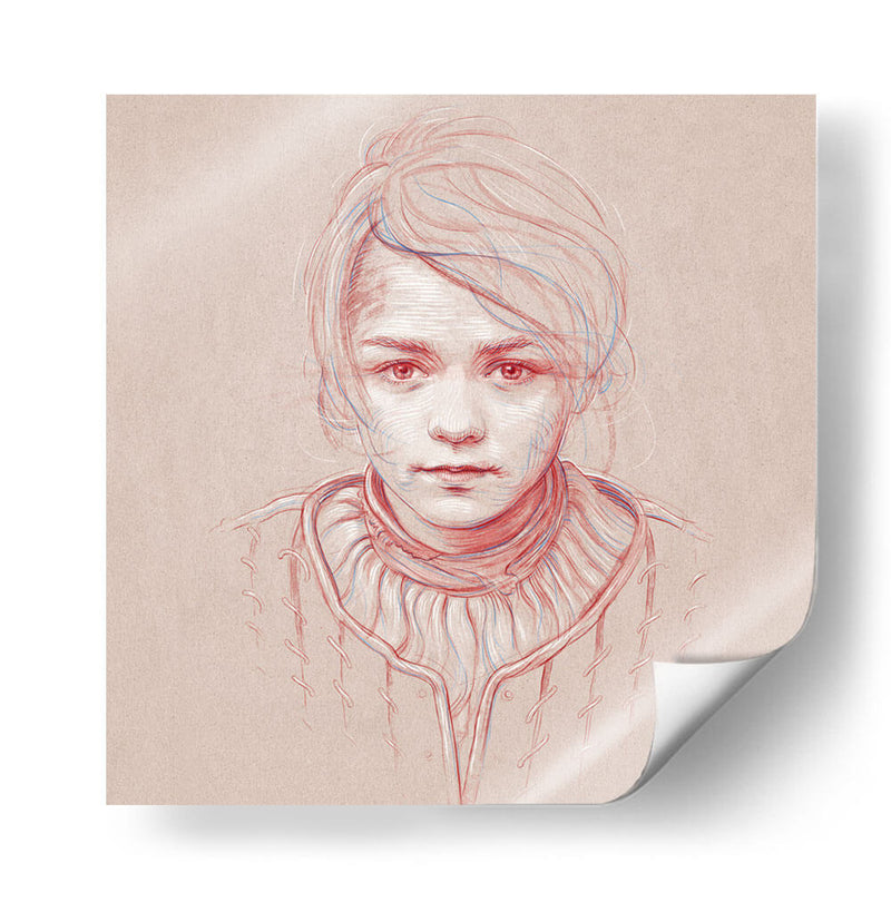 Arya Stark sketch | Cuadro decorativo de Canvas Lab