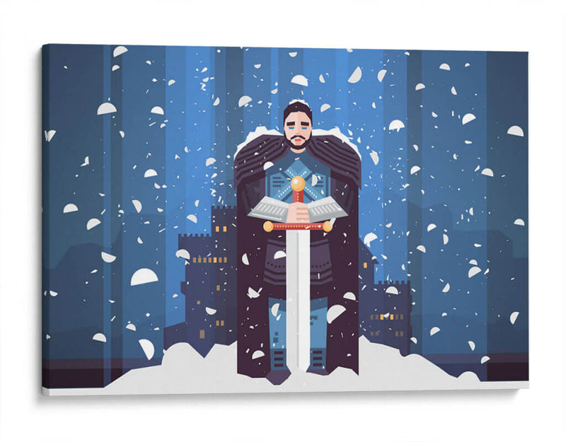 Jon Snow ilustración digital | Cuadro decorativo de Canvas Lab